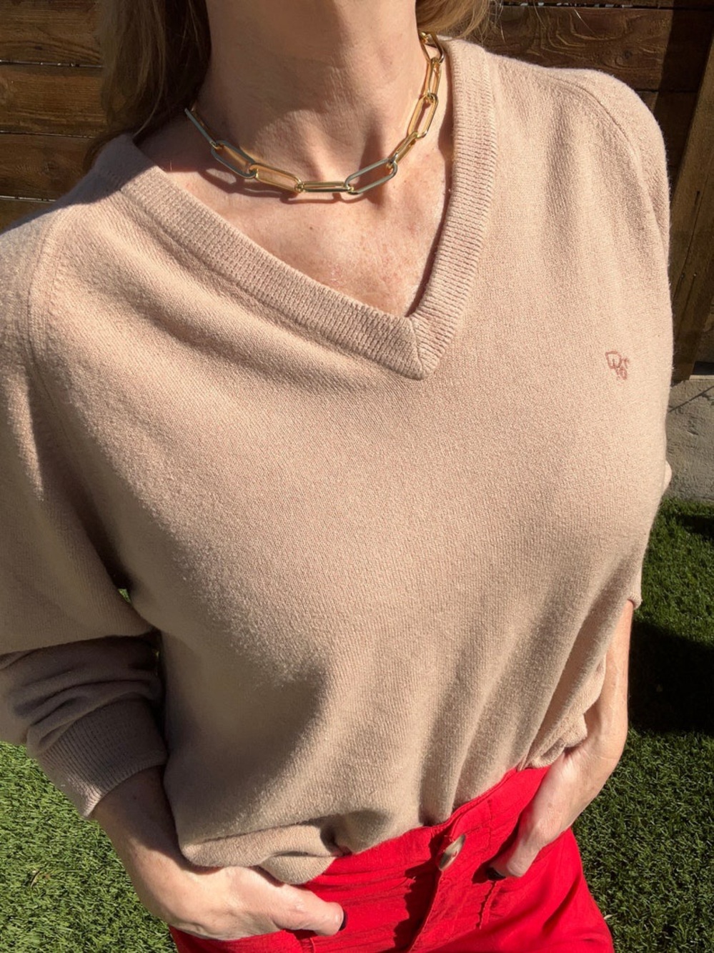 Vintage Christian Dior Monsieur v-neck pullover sweater